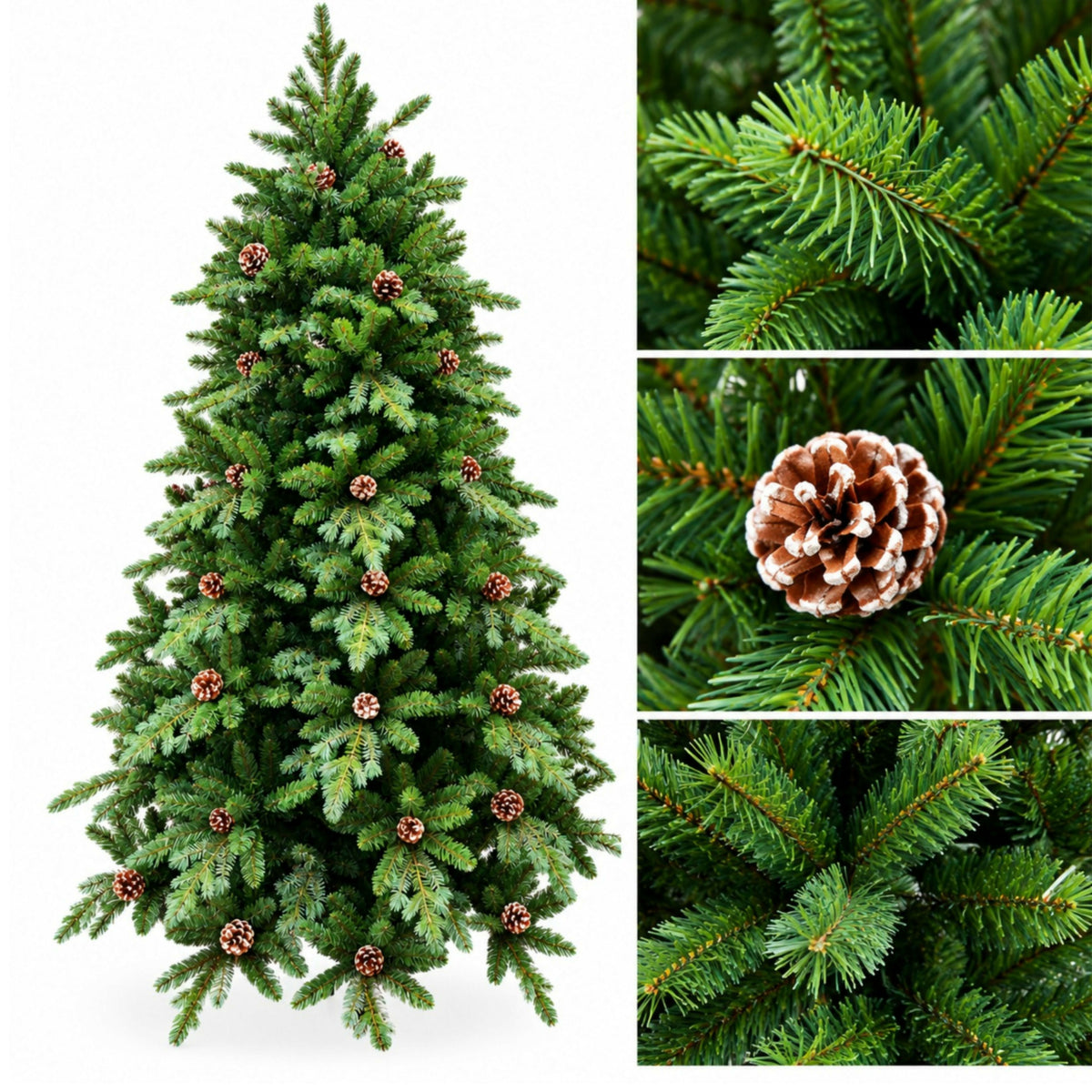 Christmas Tree Green Valley with pine cones - 240cm 26833