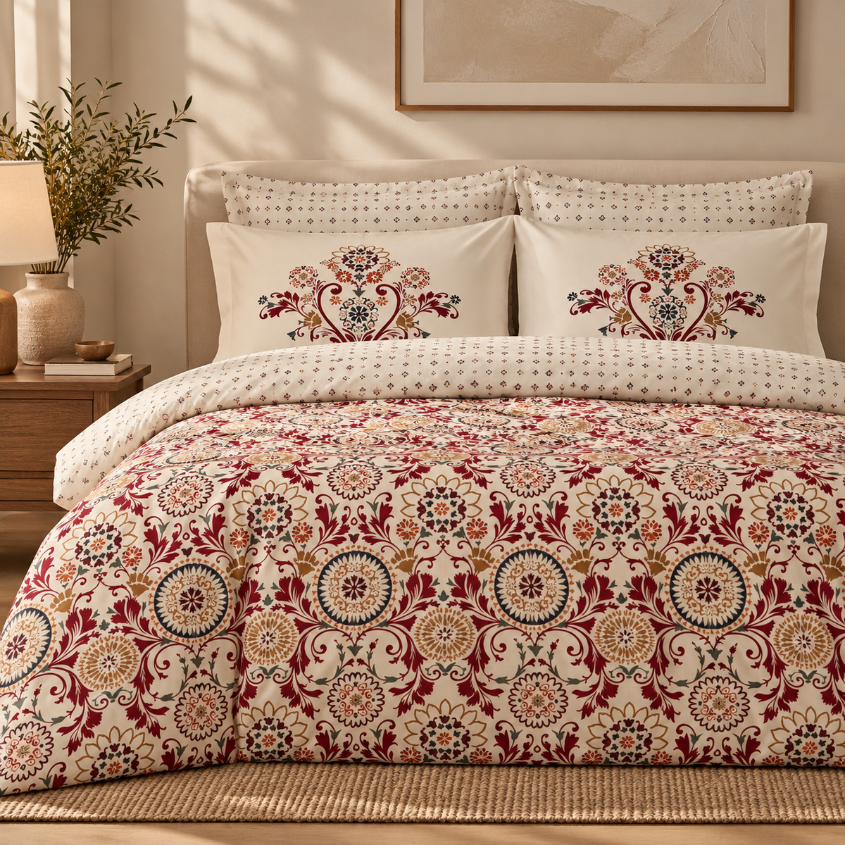 Karaca Home Luis Satin Double Duvet Cover Set, 8680214360255