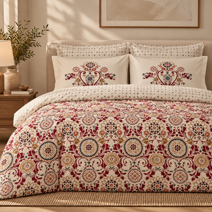 Karaca Home Luis Satin Double Duvet Cover Set, 8680214360255