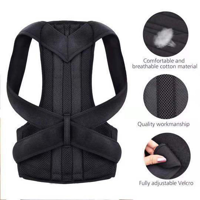 Adjustable back posture corrector and lumbar support brace
