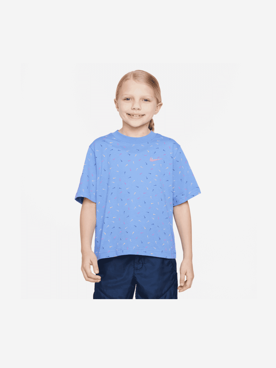 NIKE G NK NSW TEE BOXY SWOOSH AOP