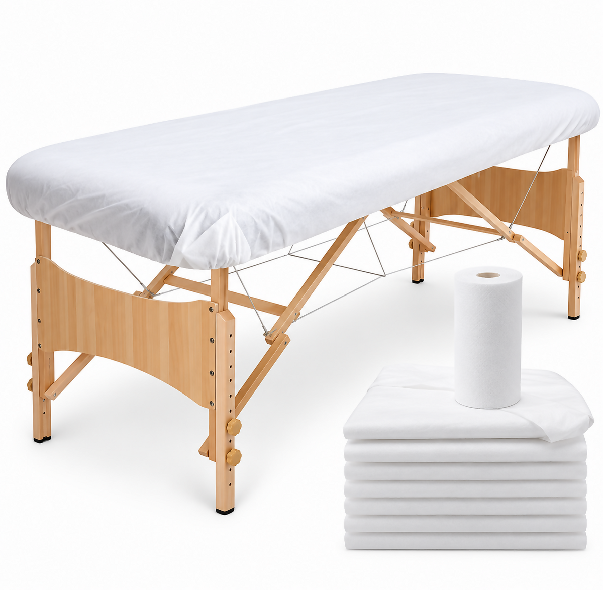 Disposable Massage Cover Chariot – Non-Woven Fitted Bed Covers-Pack 10 Pieces