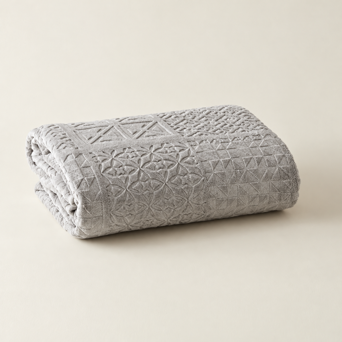 Karaca Home Blair Double Embossed Blanket 200 × 220 cm – Grey, 200.22.05.0304