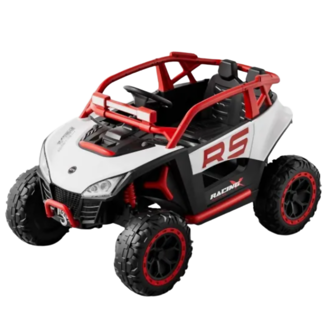 UTV Buggy Ride-On Car – 12V Battery, Dual Motors, Remote Control, LED Lights & Music (Ages 3–8)