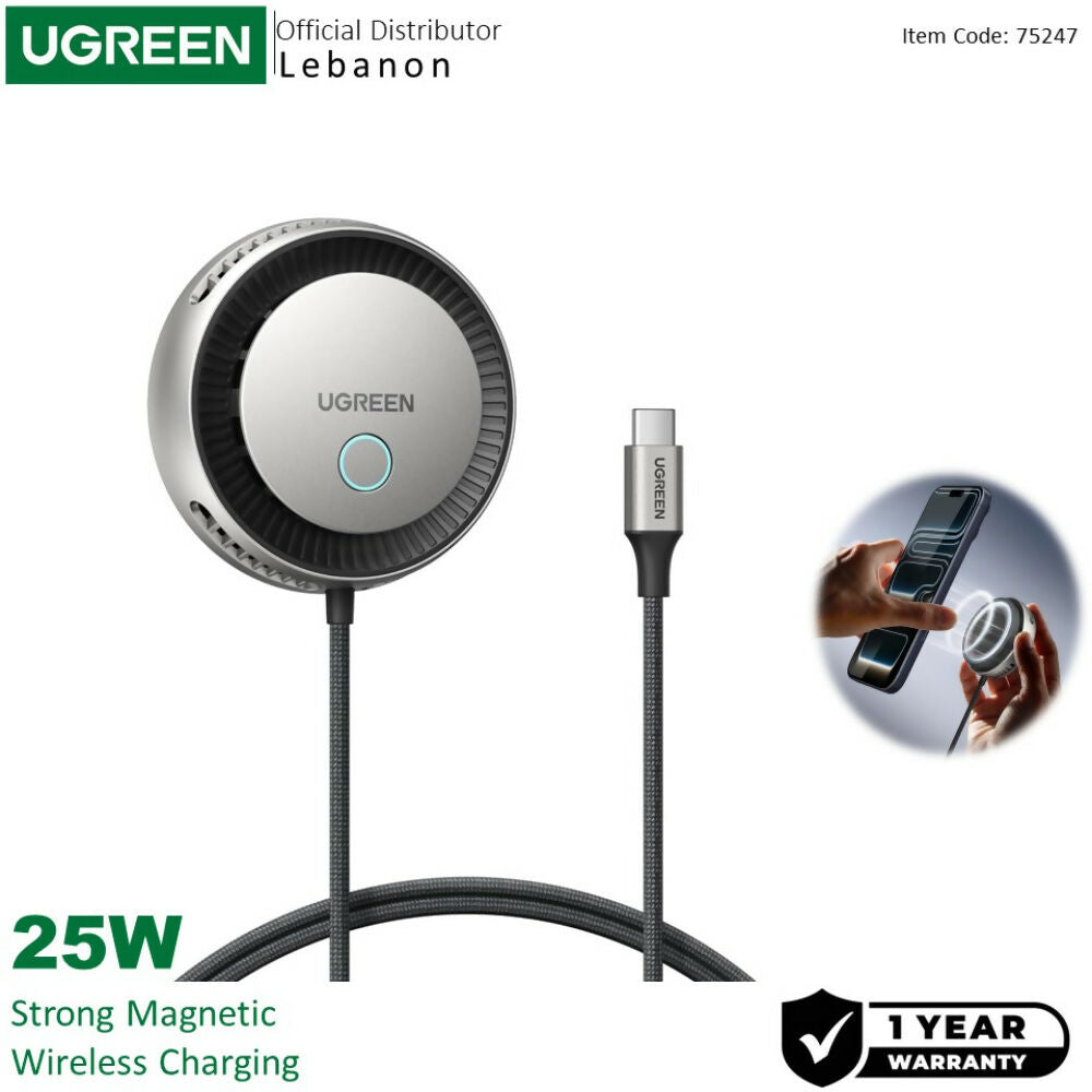 UGREEN 25W Qi2.2 Certified Magnetic Wireless Fast MagSafe Charging Pad with TEC Cooling Fan - W773 75247