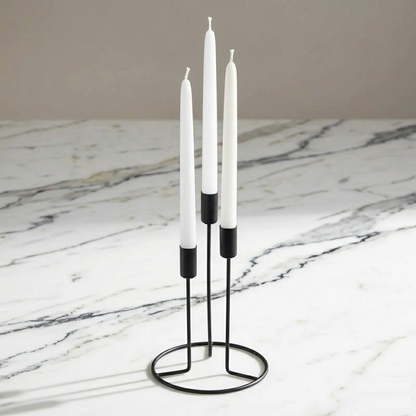 Karaca Home Siela 3-Piece Candlestick Set - Black, 8680214382660