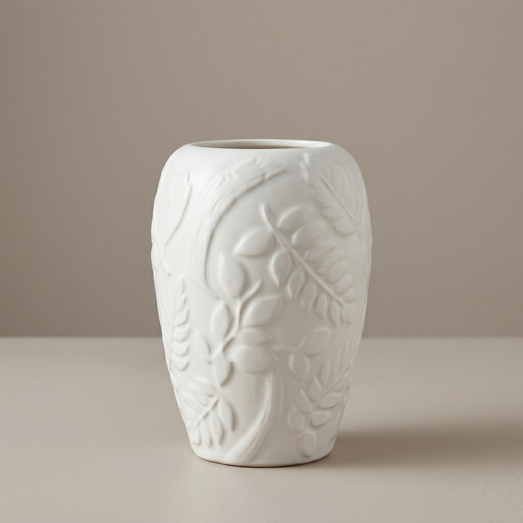 Karaca Home Madelyn Cylindrical White Vase 17 cm, 300.23.01.0545