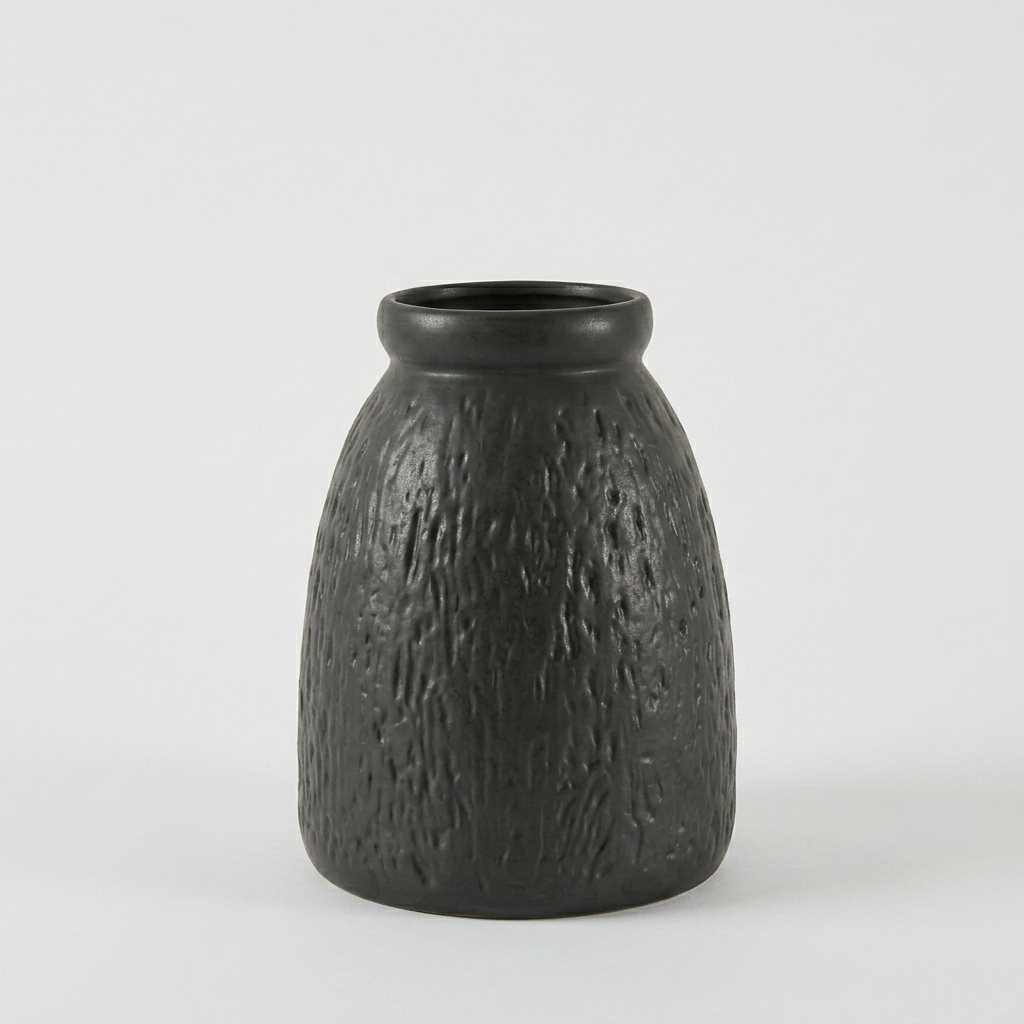 Karaca Home Russel Luxe Sculptural Black Vase, 300.23.01.0529