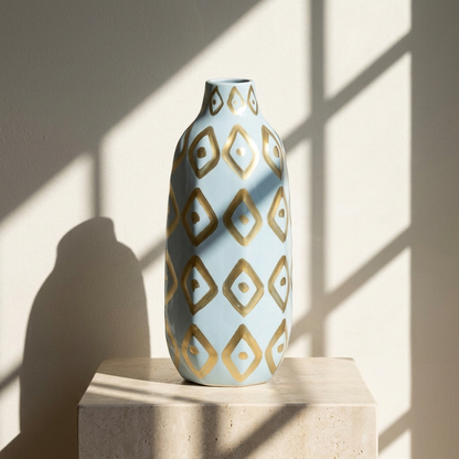 Karaca Home Joyful Blue Ceramic Vase 25 cm, 300.22.02.0038