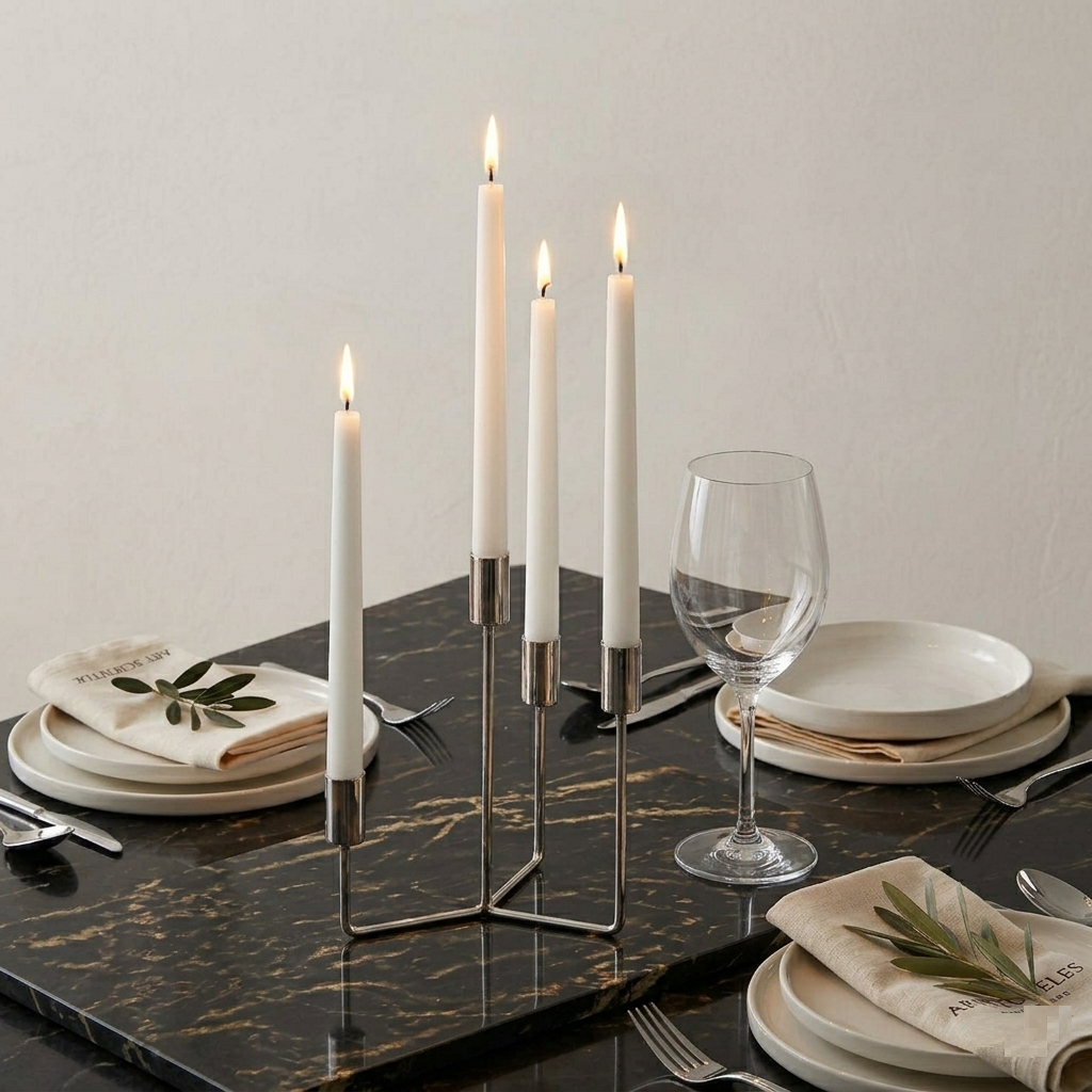 Karaca Home Siela 4-Piece Candlestick Set
