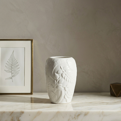Karaca Home Madelyn Cylindrical White Vase 17 cm, 300.23.01.0545