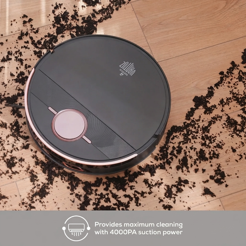 Karaca Vantuz Off-Road Premium 3-in-1 Automatic Dust Container Talking Robot Vacuum Cleaner 950W, 153.09.01.1018