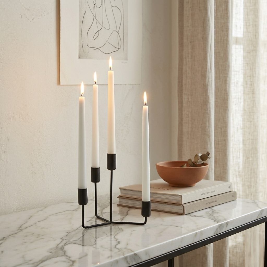 Karaca Home Siela 4-Piece Candlestick Set