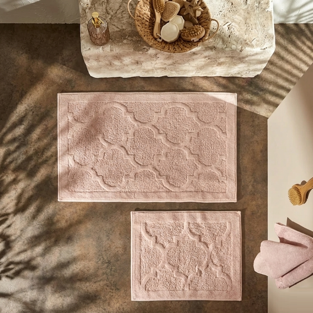 Karaca Home Katy 2-Piece Bath Mat Set