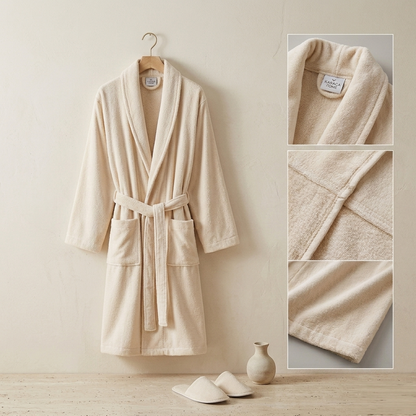 Karaca Home Pure Soft Ecru L/XL Bathrobe,  200.05.01.0324