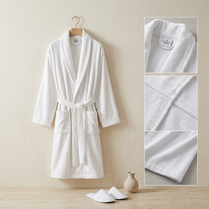 Karaca Home Pure Soft White L/XL Bathrobe, 200.05.01.0329