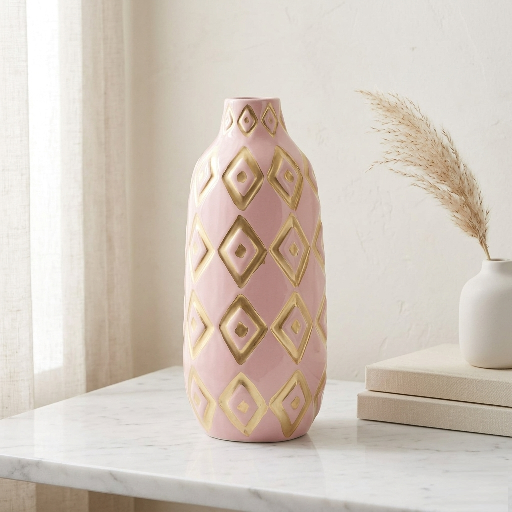Karaca Home Joyful Pink Vase 30 cm, 300.22.02.0035