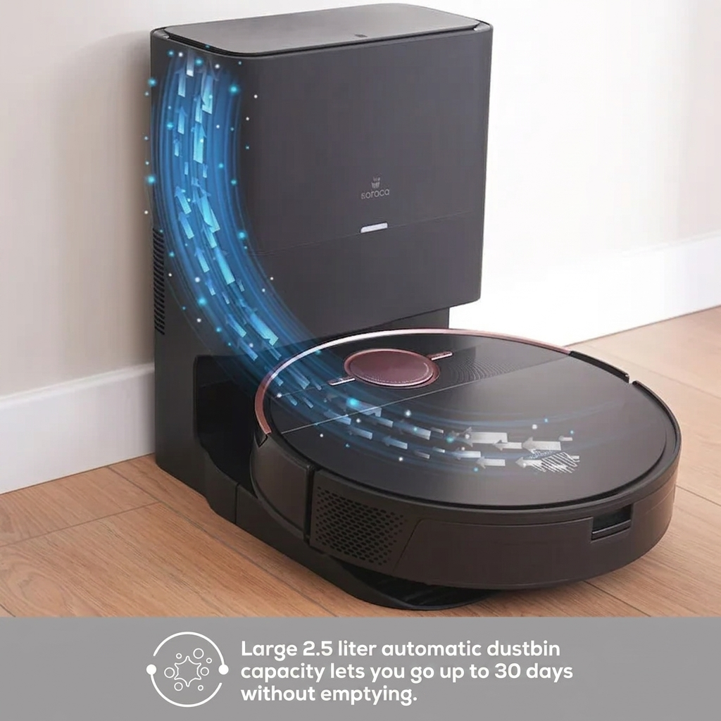 Karaca Vantuz Off-Road Premium 3-in-1 Automatic Dust Container Talking Robot Vacuum Cleaner 950W, 153.09.01.1018