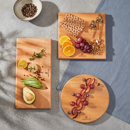 Karaca Urban Wood Footed Presentation Board, 153.03.09.0123