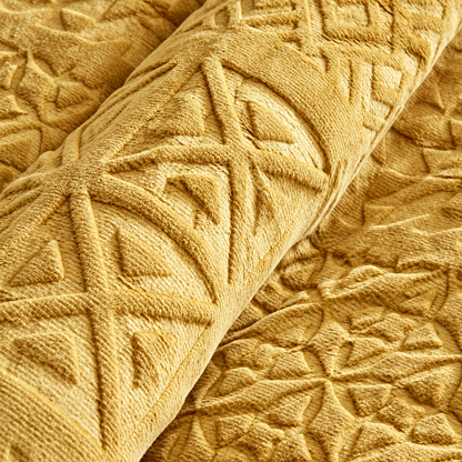 Karaca Home Blair Single Embossed Blanket 160 x 220 cm – Mustard, 200.22.05.0165