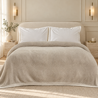 Karaca Home Cool Touch Double Knitted Blanket 200 × 220 cm – Grey, 200.22.14.0756