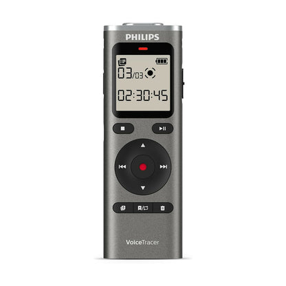 Philips DVT1170 VoiceTracer, Audio Recorder, 8GB, Micro SD Card Slot, 360° Microphone for Excellent Sound