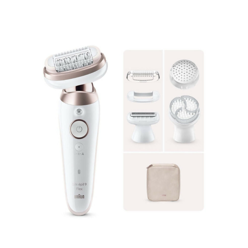 Braun Silk-Epil 9 3D Epilator, World’s 1St Fully Flex Head [Sensitive Areas], Wet – Dry, 50min, BRA-SES9060
