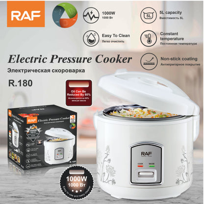 RAF, R.180 High Quality Non Stick Coating 1000W 5L Capacity Keep Warm Electric Rice Cooker