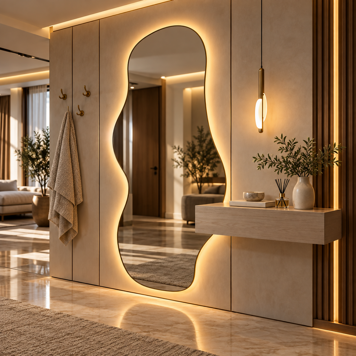 LUMIÈRE – Free-Form Mirror with Shadow LED | SDLED