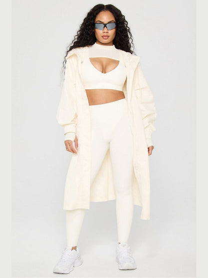 FABLETICS HOODED TRENCH COAT