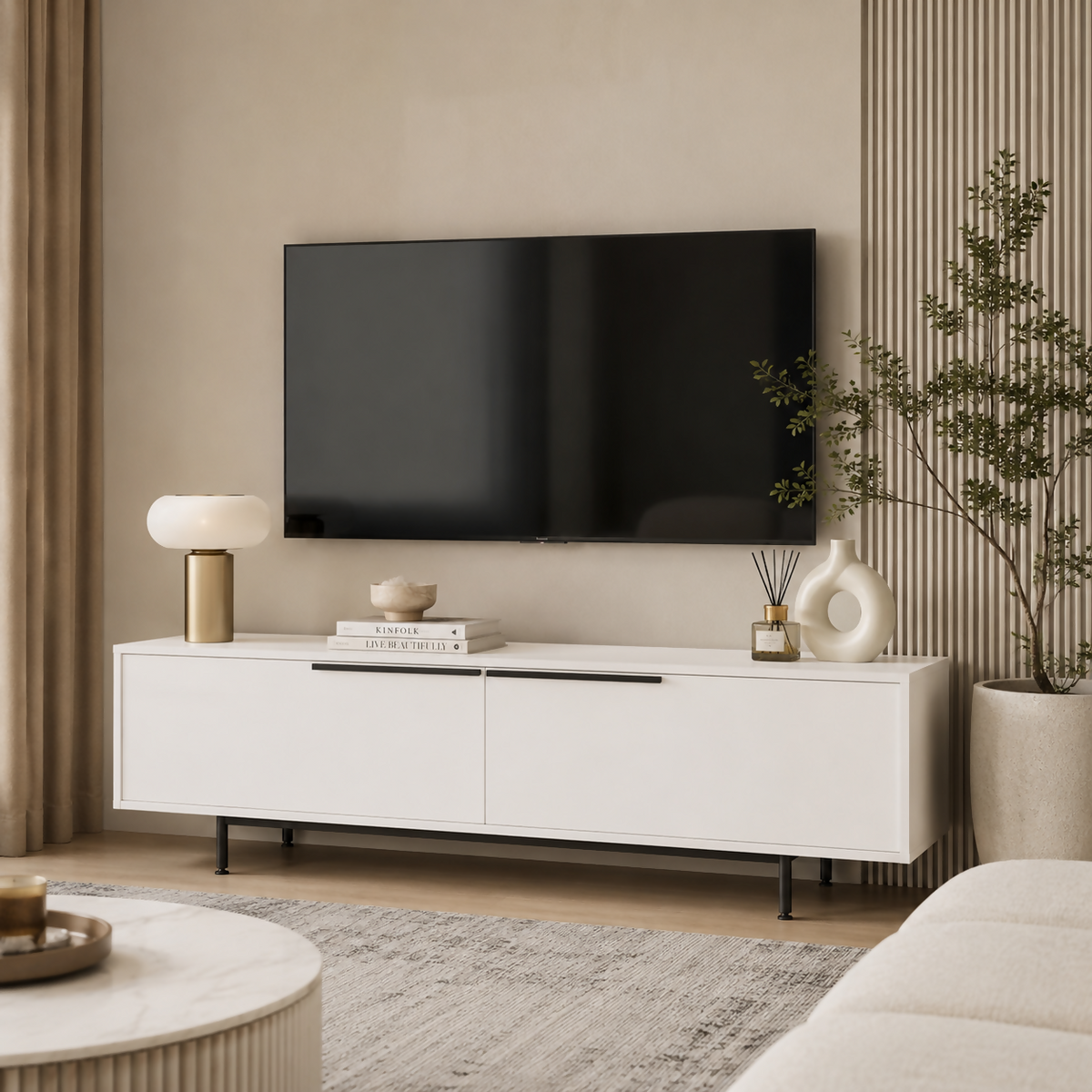 Modern TV Unit – White | ON1-W