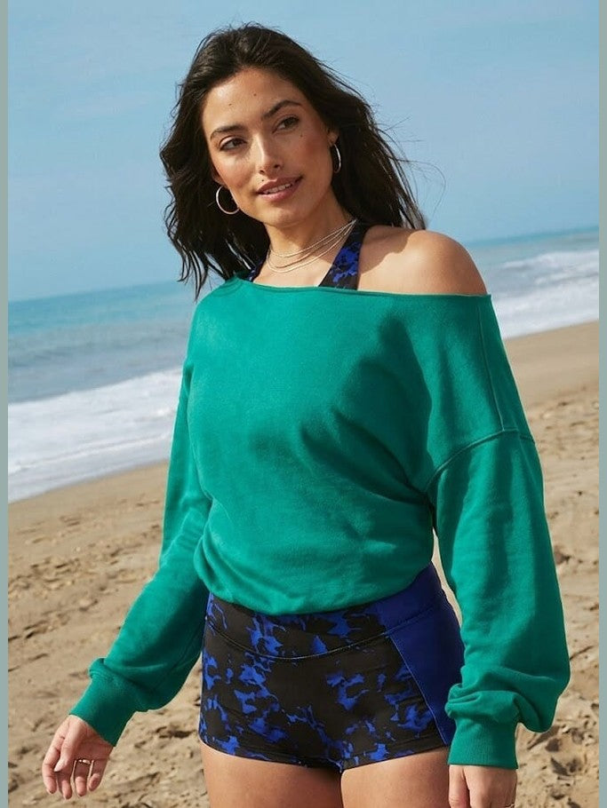 FABLETICS YEAR ROUND TERRY OFF SHOULDER SWEATSHIRT