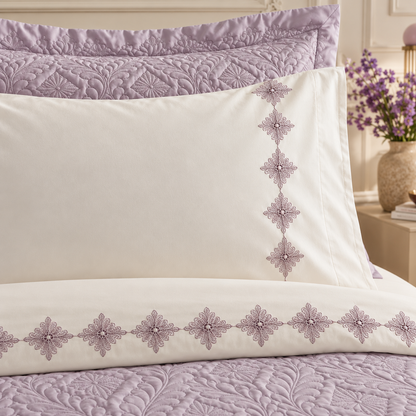 Karaca Home Glory Double 7-Piece 100% Cotton Duet Set, 8680214364888