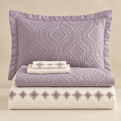Karaca Home Glory Double 7-Piece 100% Cotton Duet Set, 8680214364888