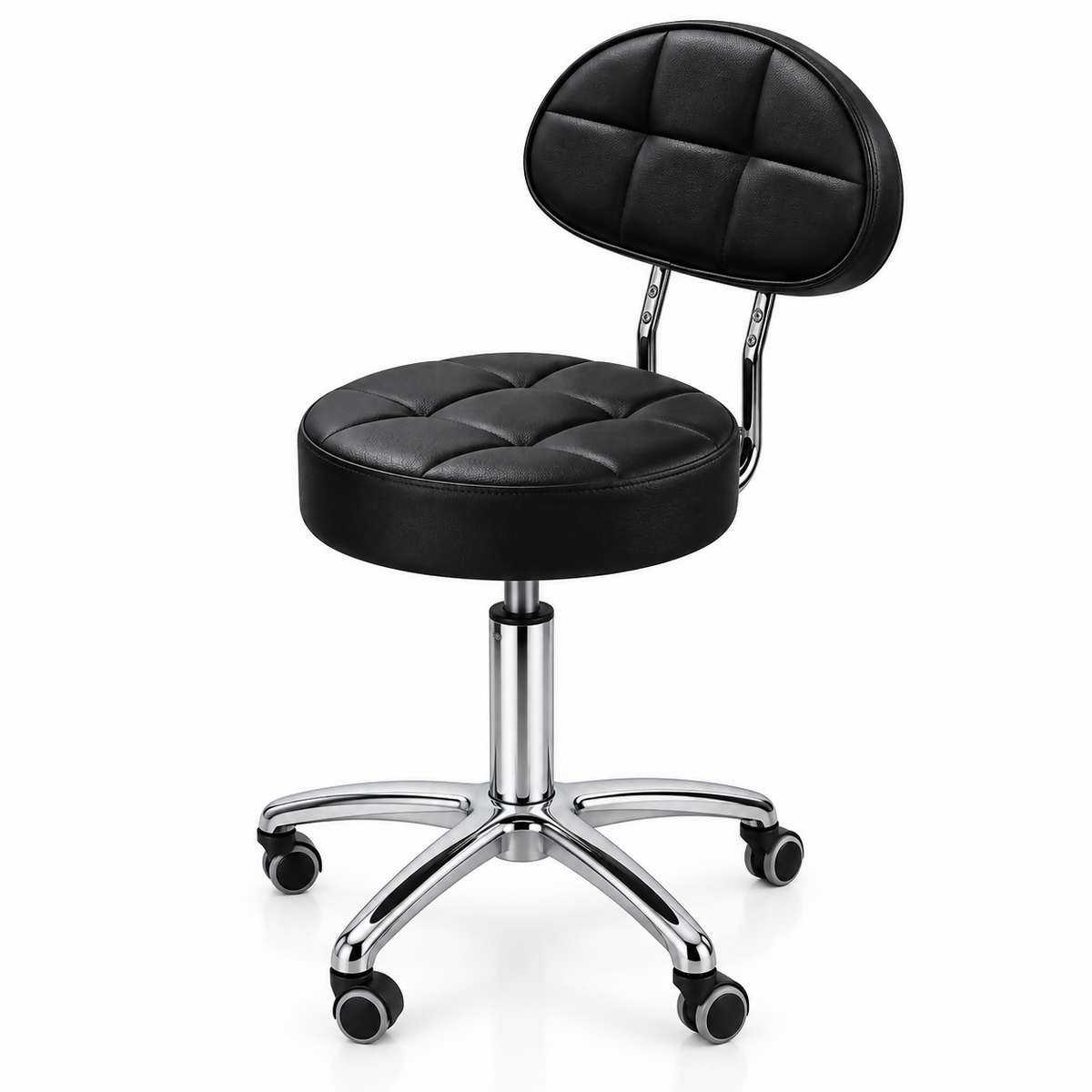 La Perla Tech Salon Swivel Stool Chair Adjustable Rolling Salon Stool S-7