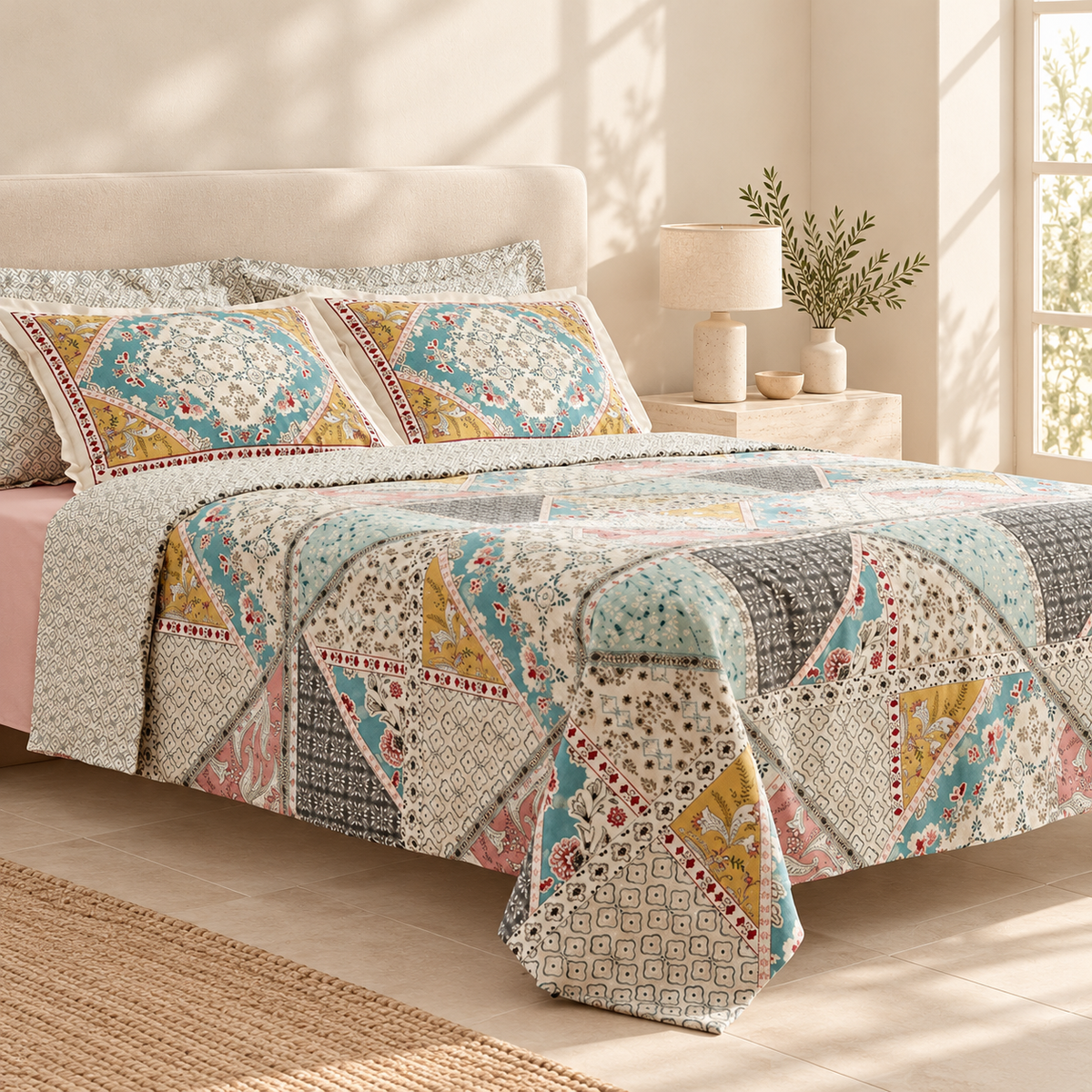 Karaca Home Edella Cotton Double Duvet Cover Set, 200.22.12.0099