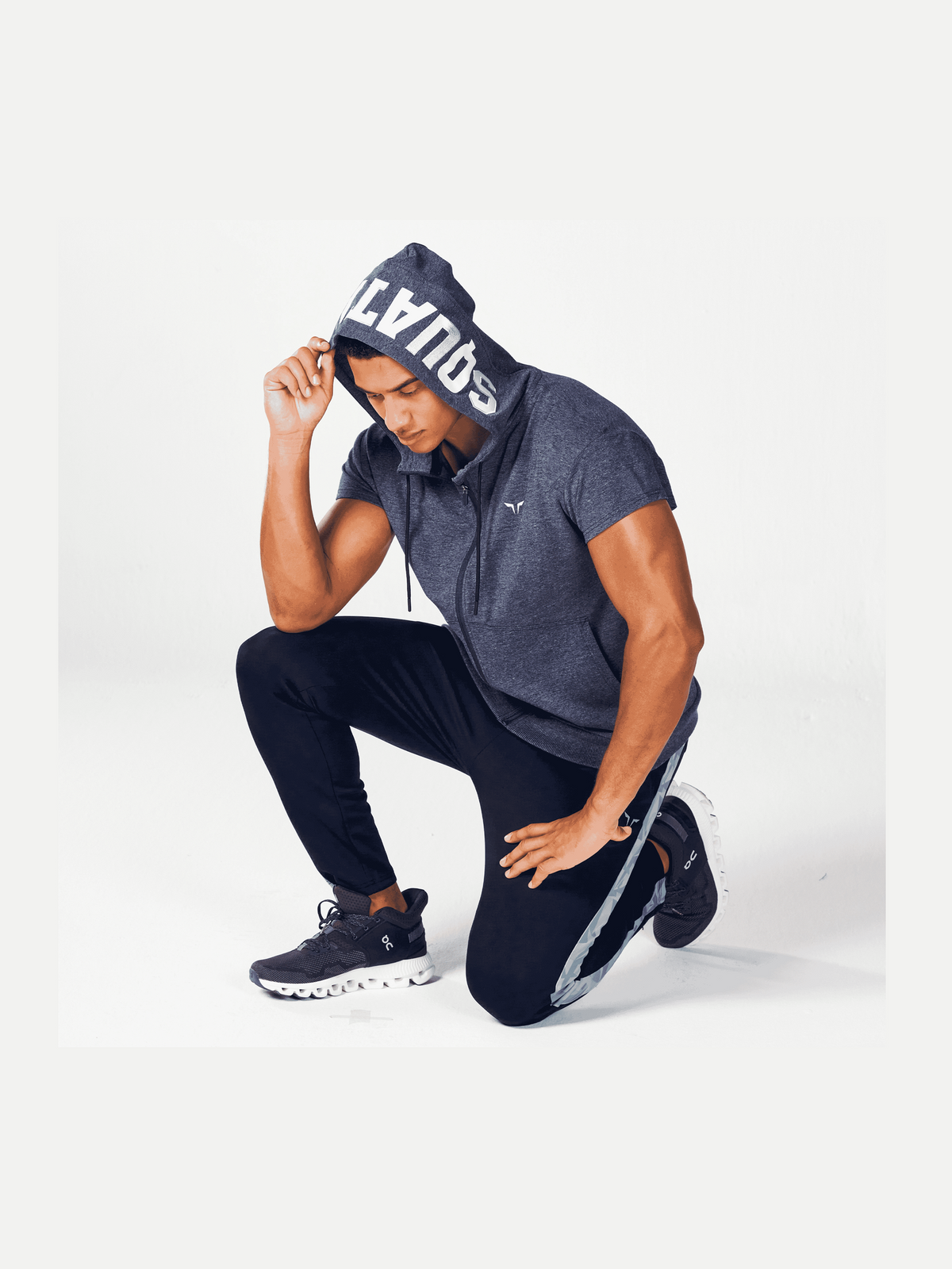 SQUATWOLF HUSTLE CUT OFF HOODIE