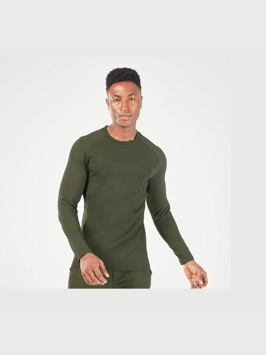 SQUATWOLF STATEMENT RIBBED LONG SLEEVES TEE