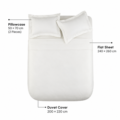 Karaca Home Vinas 100% Cotton Double Duvet Cover Set – White, 200.22.02.0093