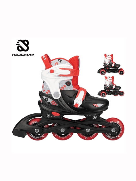 NIJDAM 3-IN-1 INLINE SKATES ADJUSTABLE - STREET SHIFT