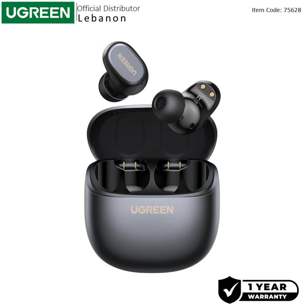 UGREEN Dots TWS Wireless Earbuds: BT 6.0, 35H Battery, 10mm Drivers, ENC HD Calls, IPX5 Waterproof - WS220 75628