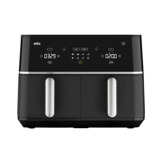 Braun Air Fryer 10L - 2400W - 8 Programs Dual Baskets Digital Touch Screen [Black], TD5030IBK