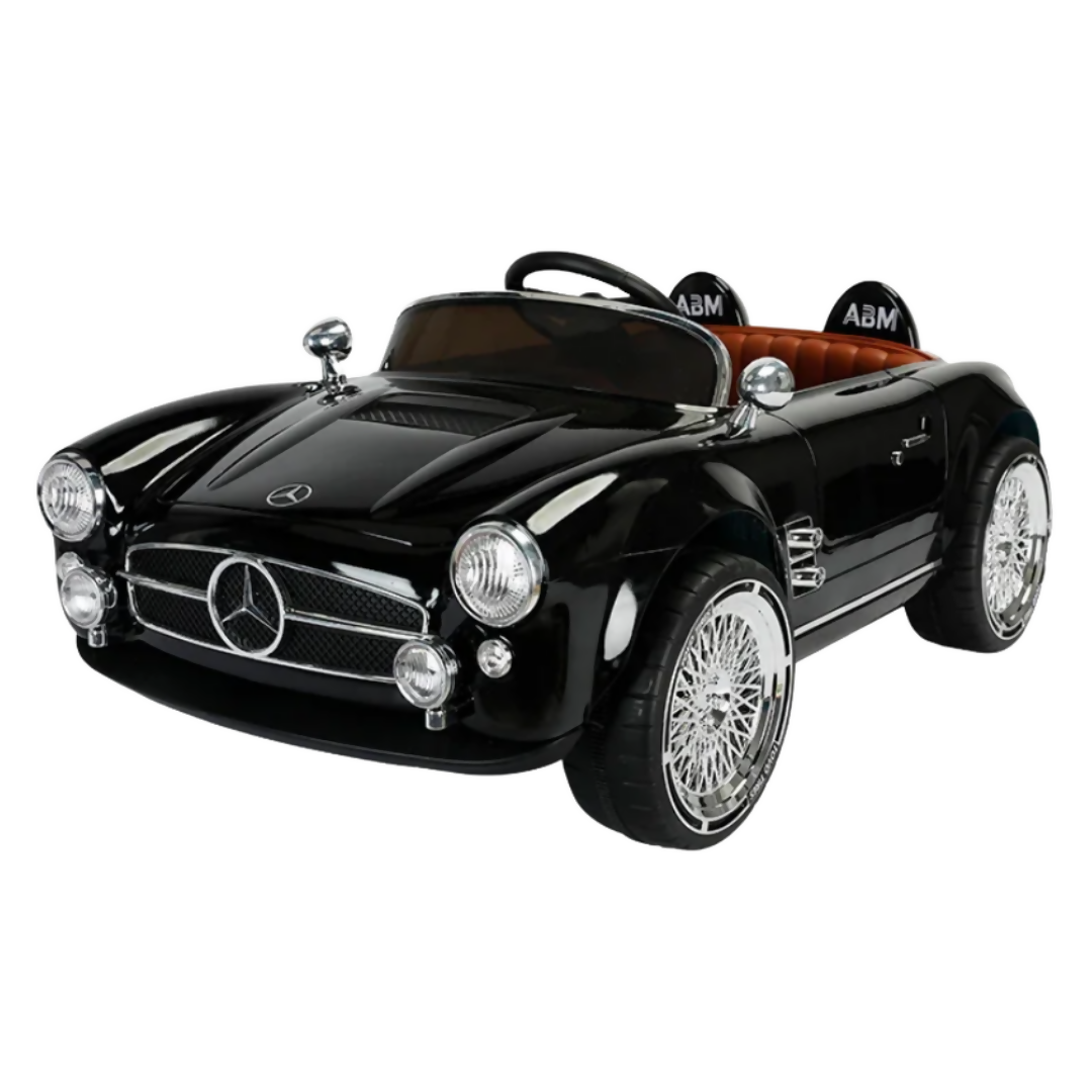 Mercedes-Benz Vintage Kids Ride-On Car – 12V Battery, Dual Motors, Remote Control, LED Lights & Music (Ages 1–6)