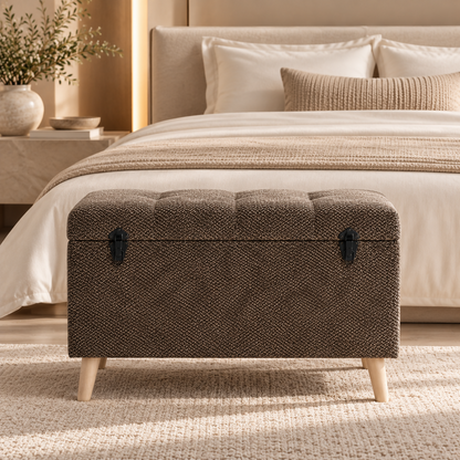 Alessio Upholstered Storage Pouf | 21999251