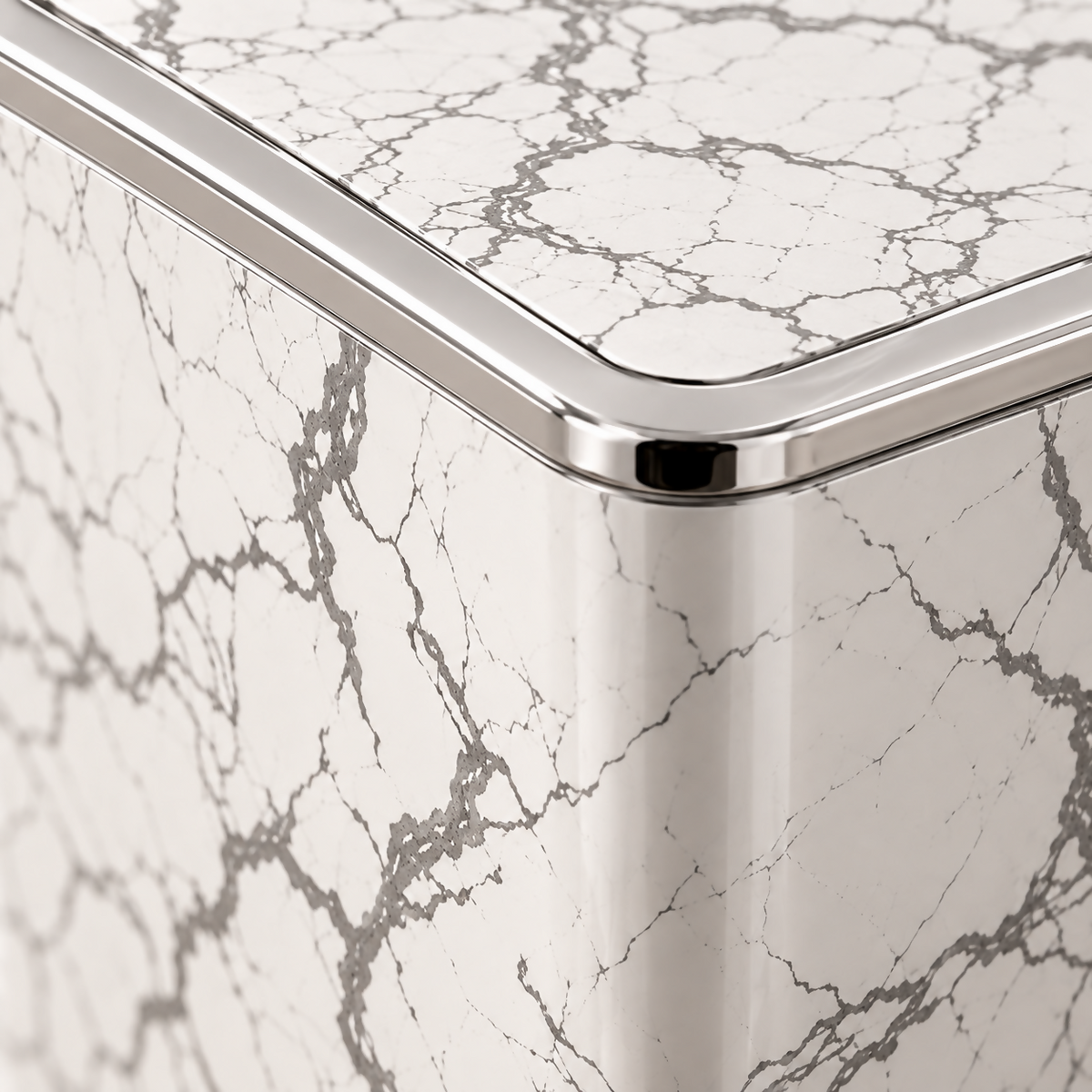 Carrara White Marble-Effect Bathroom Accessories Set – 4 Pieces | MA009