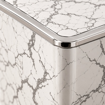 Carrara White Marble-Effect Bathroom Accessories Set – 4 Pieces | MA009