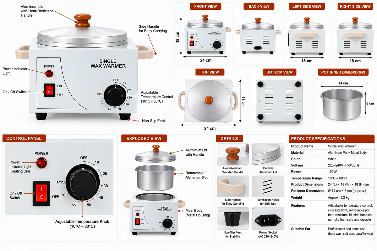 Depilatory Single Wax warmer, wax Heater, 6414202001001