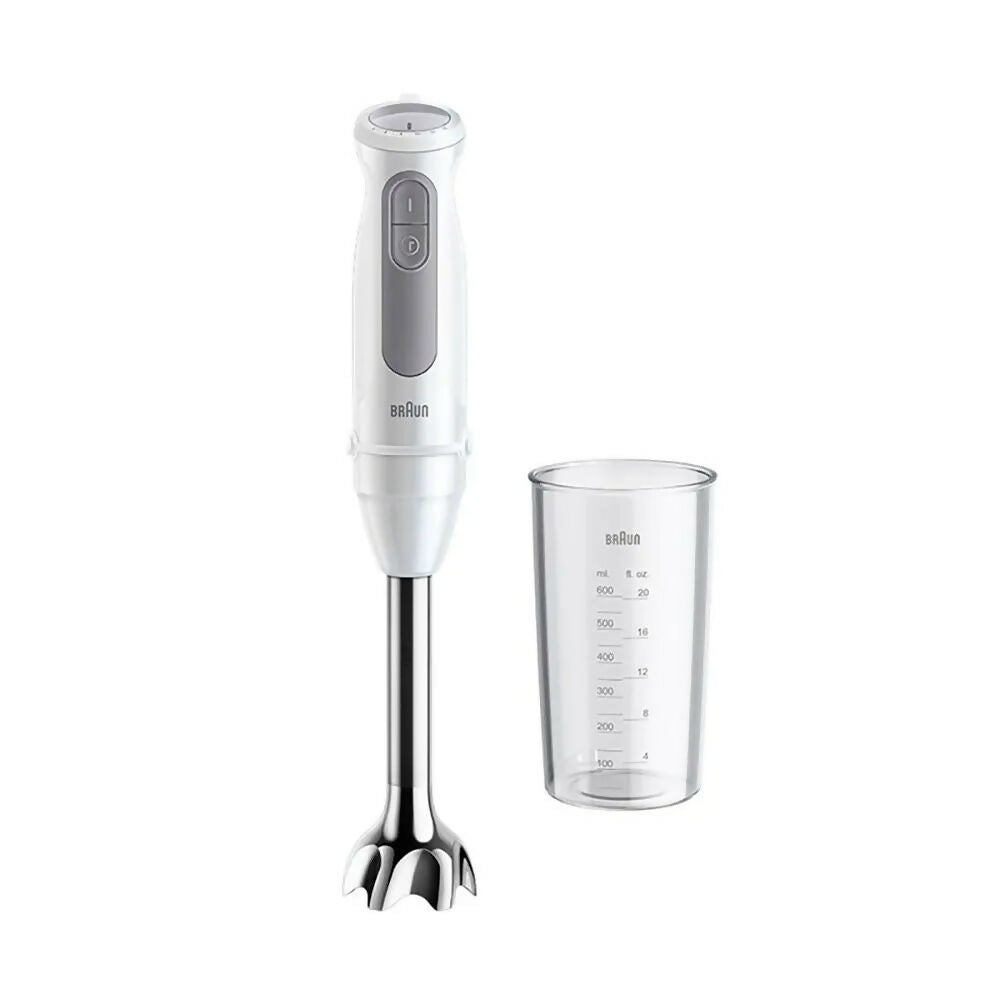 Braun MultiQuick 5, Ergonomic Hand Mixer with PowerBell Plus Technology - 21 Speeds + Turbo, Easy Click Plus System, Steel Shaft, 600ML Bowl, 1000W - [White], MQ50001MWH