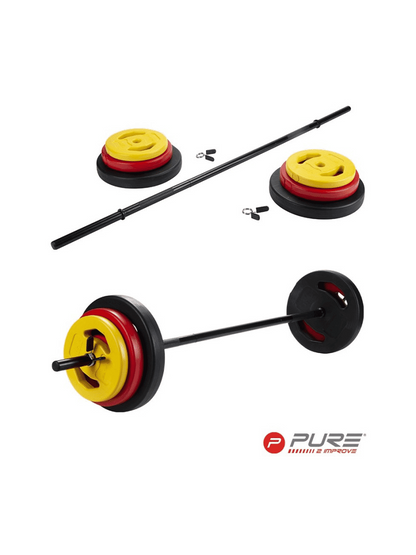 PURE2IMPROVE CEMENT BARBELL SET 20 KG