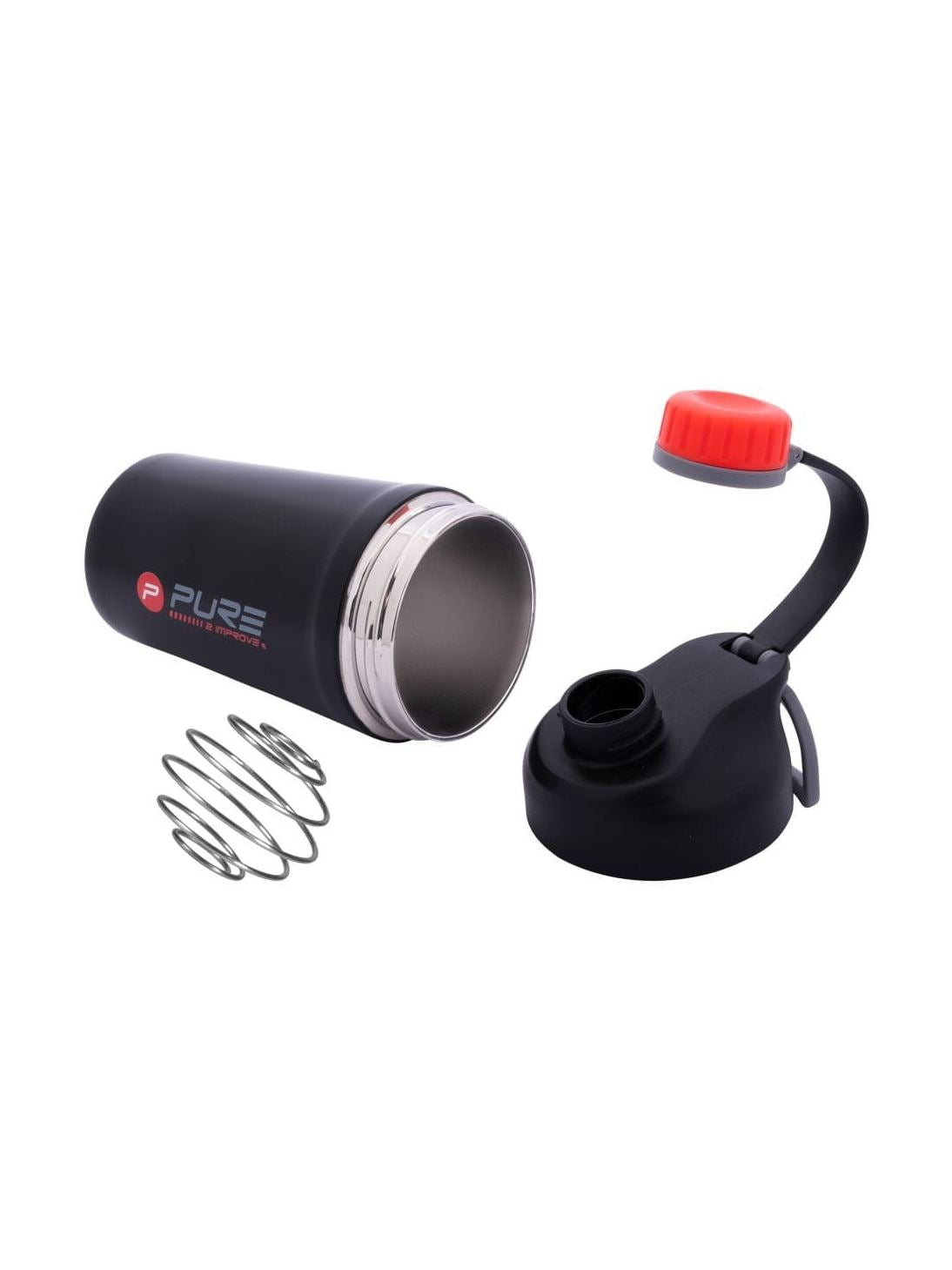PURE2IMPROVE SHAKER 600ML RED GREY